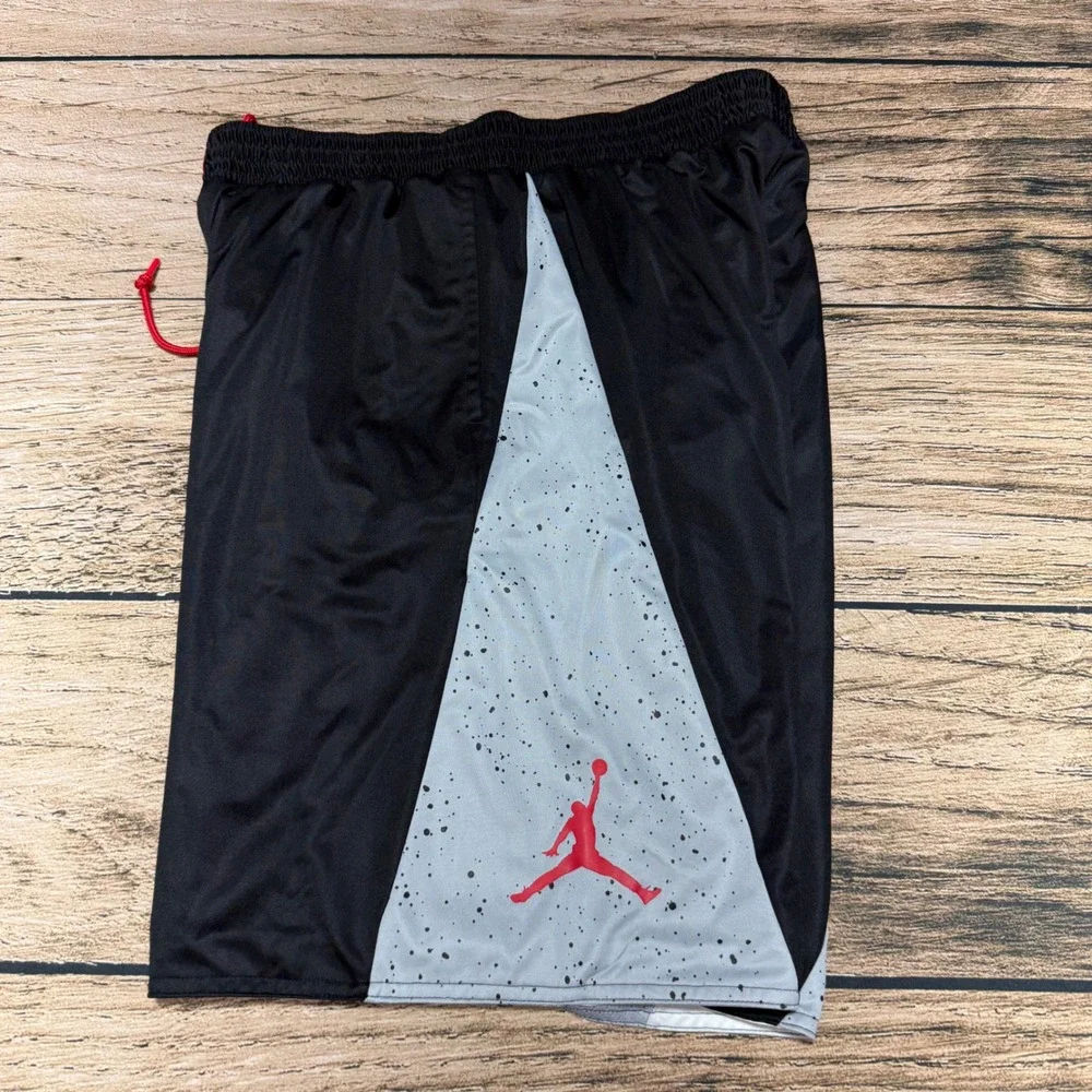 Jordan Basketball Shorts Mens XL Black Grey Red Speckle Jumpman AA2140-013